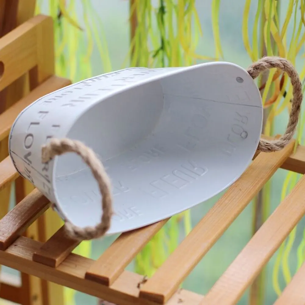 Винтажный железный горшок для растений Настольная ваза цветов цветочный