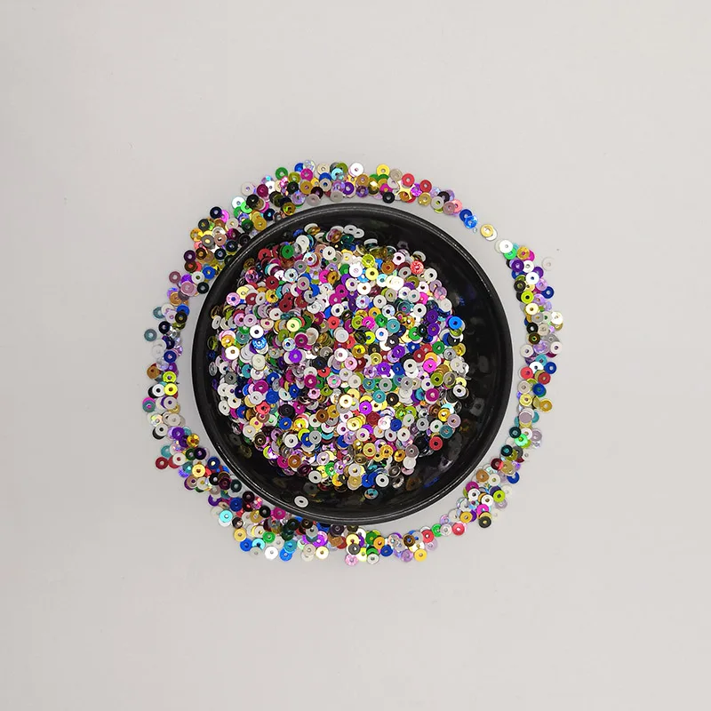 3 мм 4 5 6 Пайетки плоские круглые свободные блестки ремесла пайетки для шитья