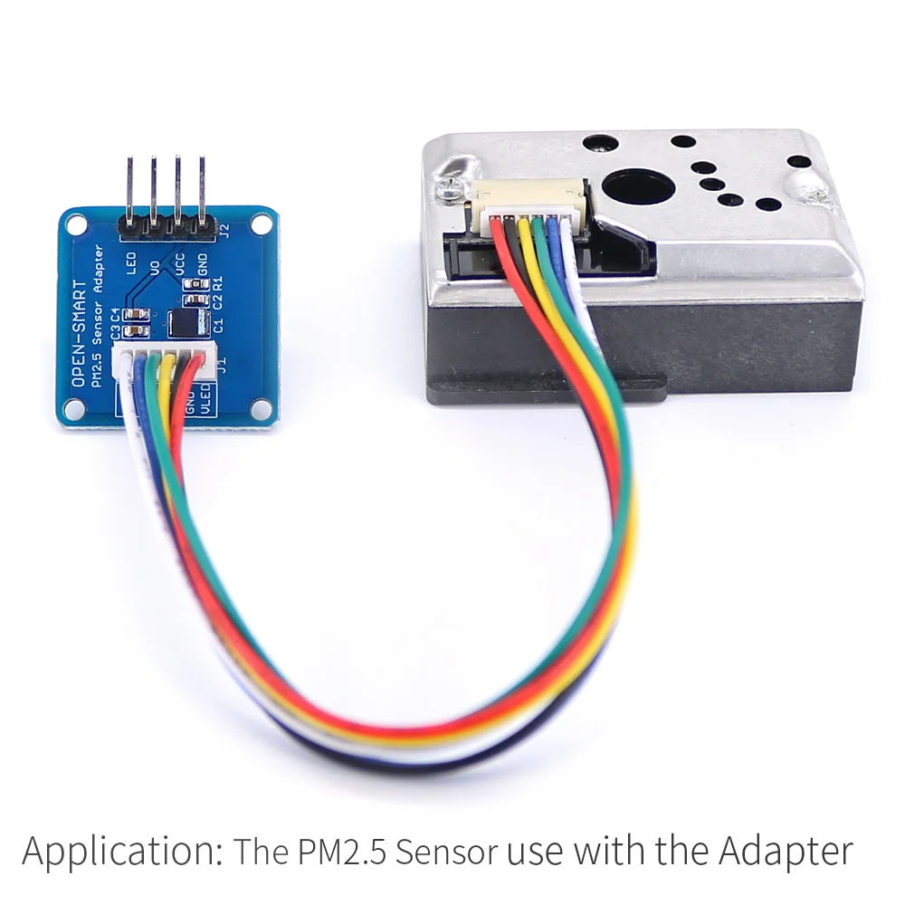 Оптический модуль датчика пыли и дыма OPEN-SMART PM2.5 с адаптером для Arduino |
