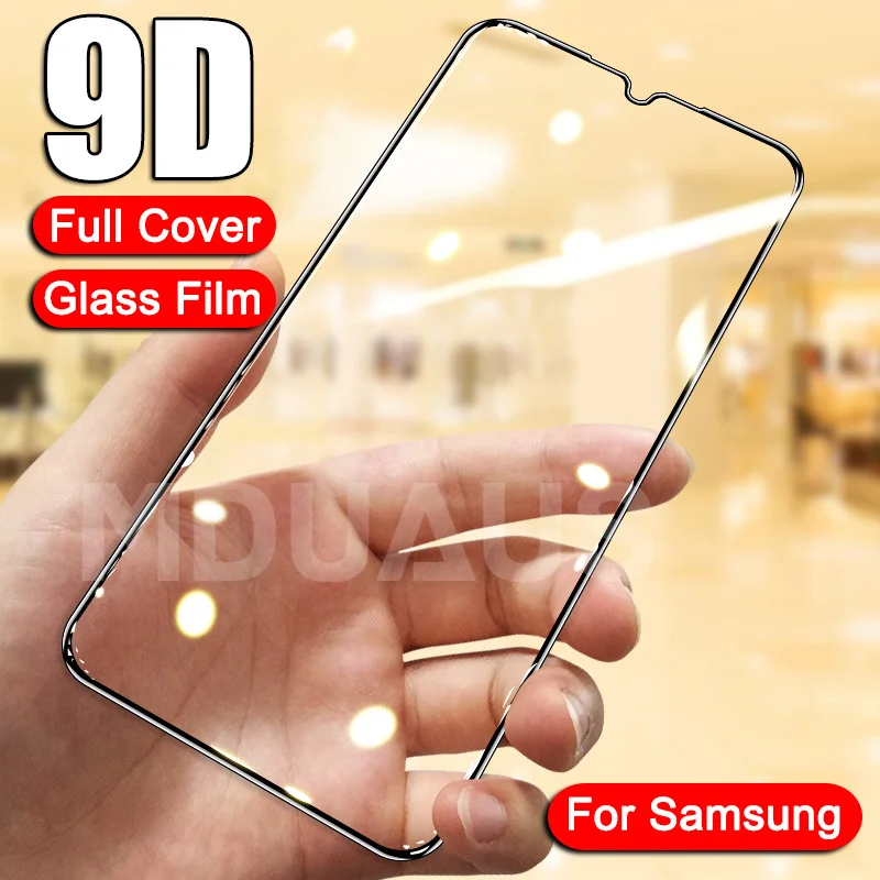9D закаленное стекло для Samsung Galaxy A02 A12 A32 A42 A52 A72 F41 F62 Защитное экрана M02 M12 A01 A51 A71