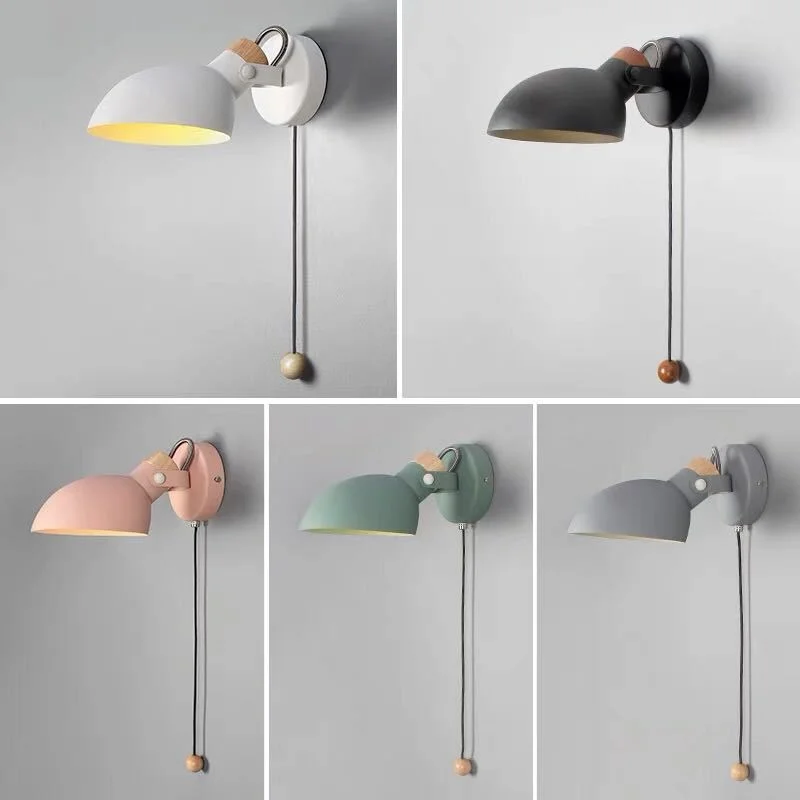 

Nordic Modern Wall Lights LED Bedroom Bedside Lamp Foyer Study design living room Hotel Wall Lamps Creative 180 Degree Rotation