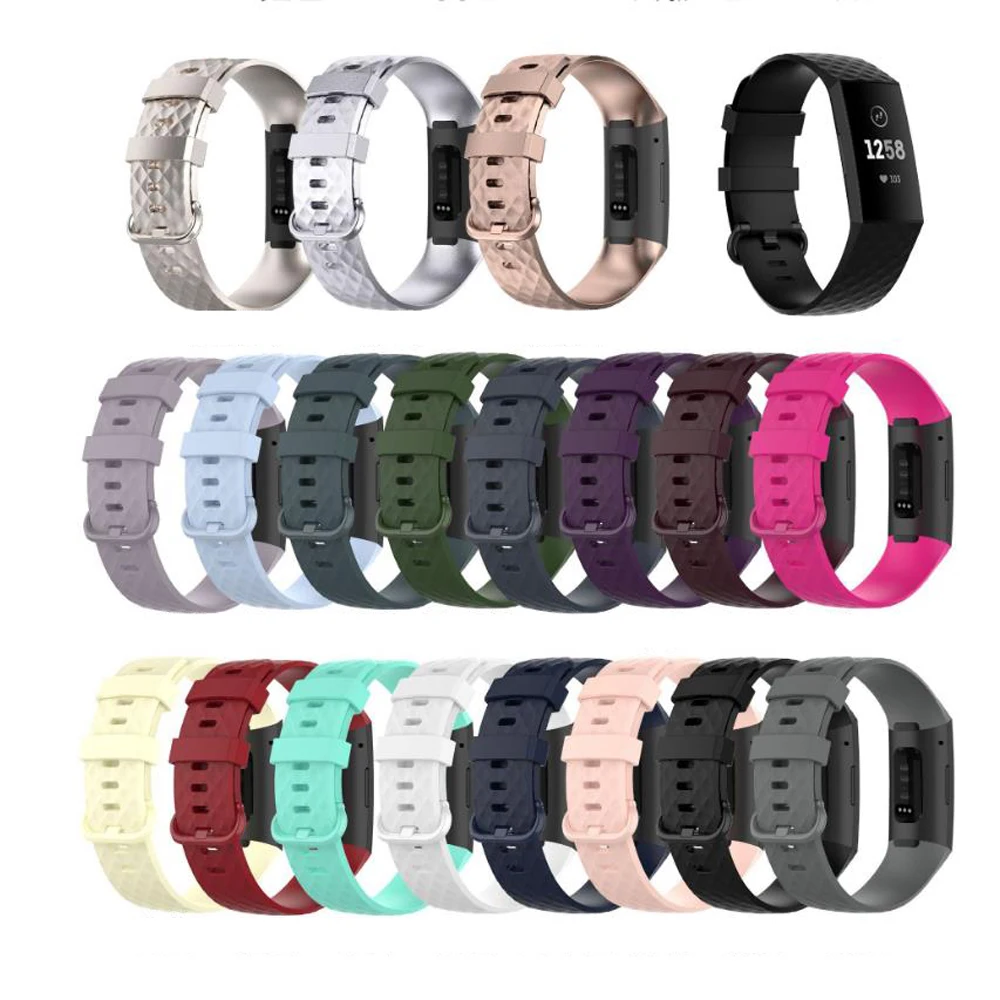 

JKER High Quality Watch Strap For Fitbit Charge 3/3 SE Bracelet Sport Watch Bands Silicone Wristband For Fitbit Charge 4 Watch