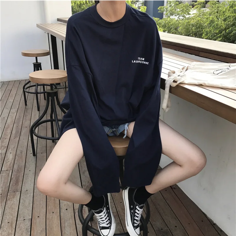 Women clothing spring summer 2022 Medium and long tops for women Long sleeves t shirt | Женская одежда