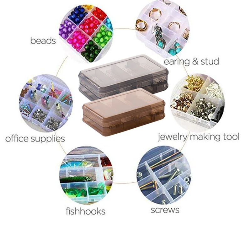 Шкатулка для хранения ювелирных изделий двухслойная пластиковая коробка