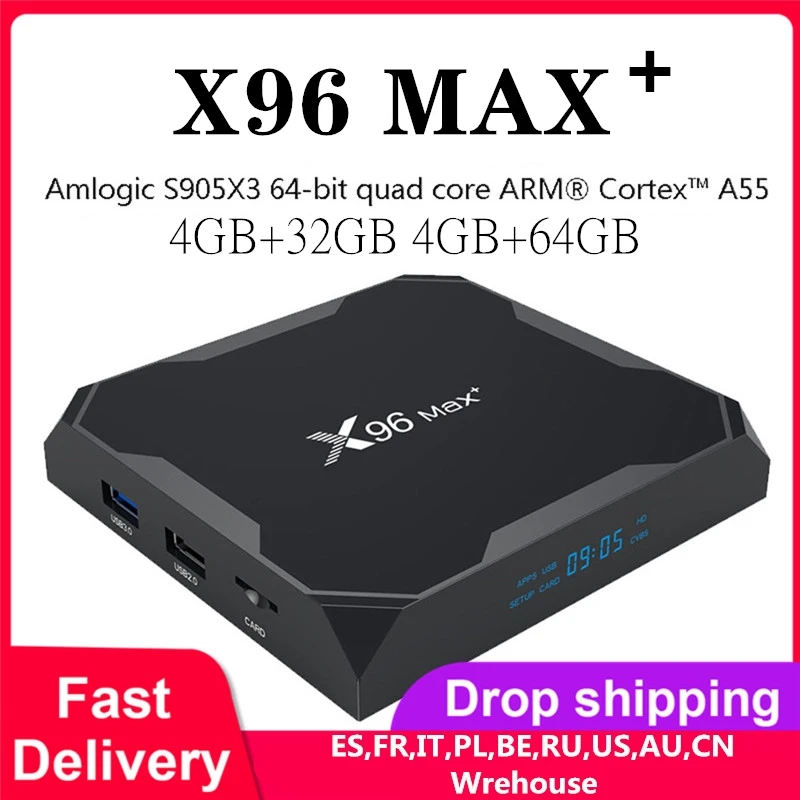 Новейший Android 9 0 TV Box X96 Max Plus Amlogic S905x3 8K Smart Media Player 4G 32G 64G ROM X96Max телеприставка