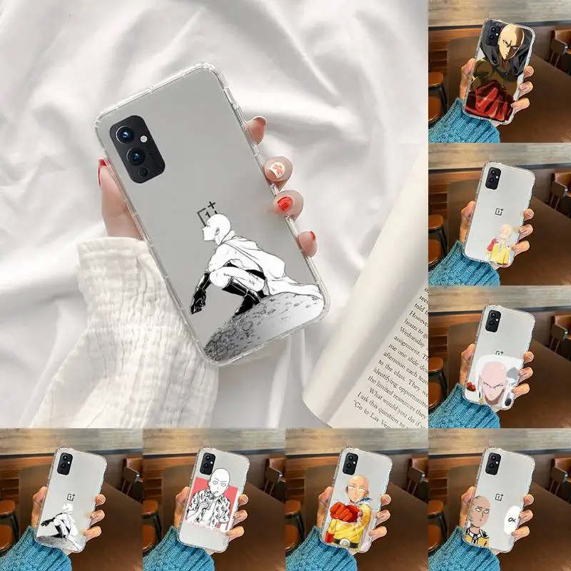 

Anime One Punch Man Phone Case Transparent For OnePlus 9 8 7 7t 8t Oppo find X3 X2 reno5 Vivo X60 X50 Pro MeiZu 17 16XS