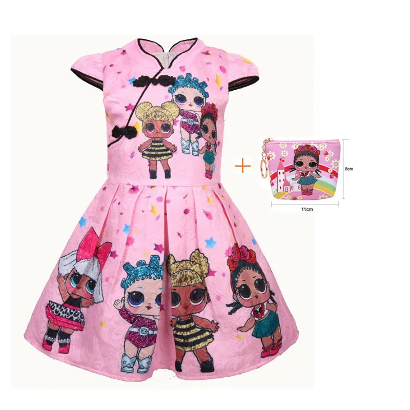 Новинка детское платье Чонсам с рисунком юбка Детская кукла надписью |