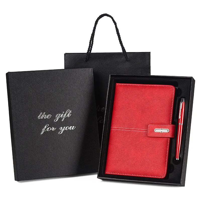 5 в 1 Простой деловой блокнот А5 подарочный набор из искусственной кожи для работы