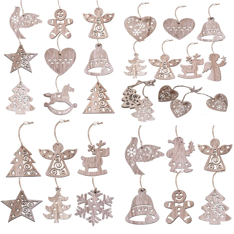 Рождественское украшение Рождественская елка снежинка сердце лось дерево