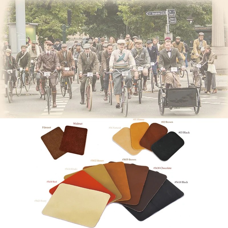 

TWTOPSE Classic Leather Bicycle Bike Saddle For Brompton Folding Bike Cycling Retro Vintage Bicycle Seat Cushion Cow Leather