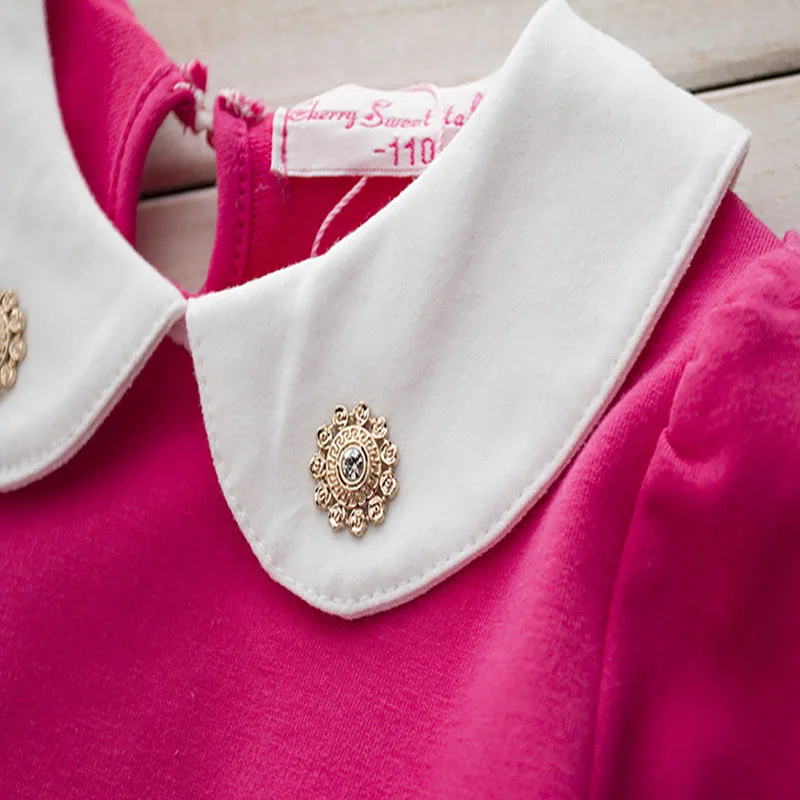 

New Kids Long Sleeve Dresses Girls Cartoons Printed Princess Dress Autumn Children Clothing 3-7 Years Girl Elegant Outfits