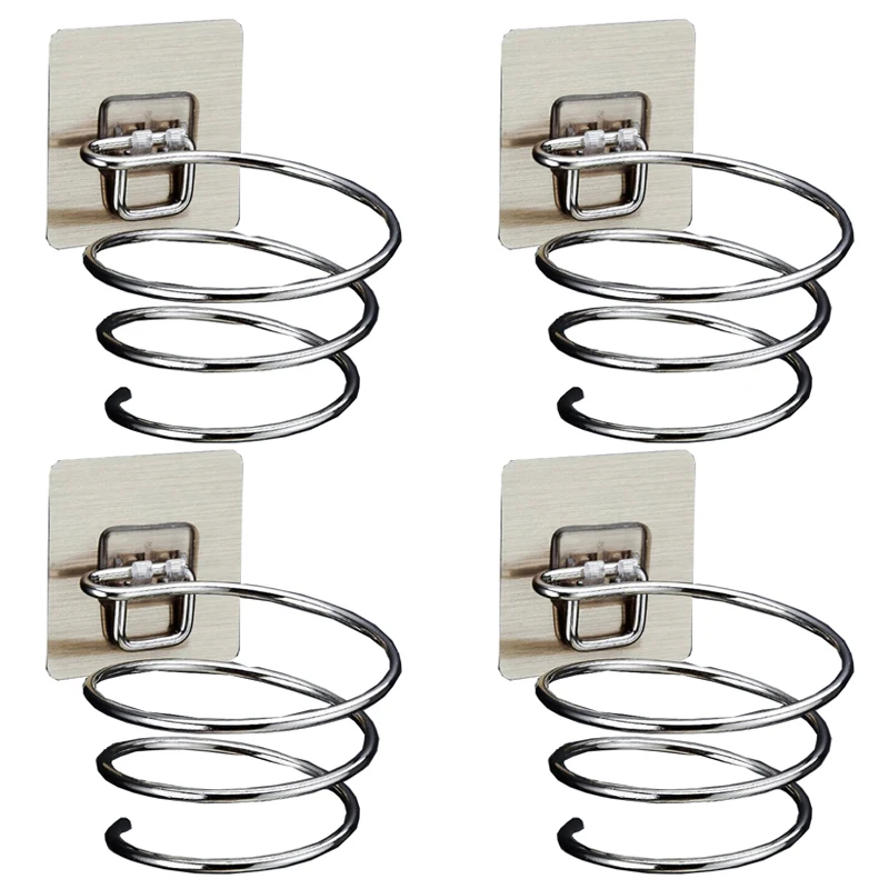 4 шт. из нержавеющей стали сушилка для волос стойка фена полка аксессуары ванной