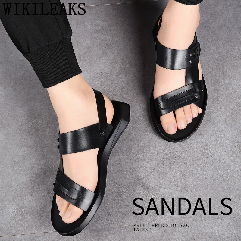 

Mens Sandals Summer Beach Sandals Men Sandals Leather Designer Shoes Men Erkek Sandalet Chaussure Homme Zapatos De Hombre