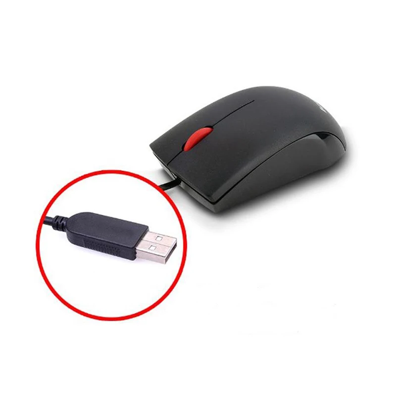 Lenovo Mouse M120Pro 1000 точек/дюйм Проводная Красная резиновая роликовая оптическая мышь