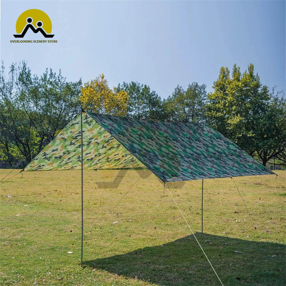 

Camo Canopy Tent Tarp ,Anti-UV Rainproof Mat Pad Outdoor Tent Shelter 100x145cm