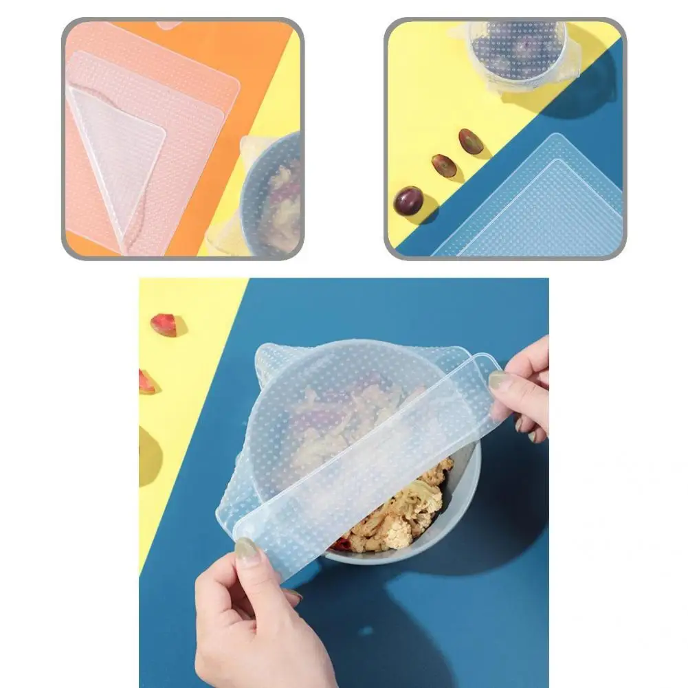 

Great Silicone Pot Durable Transparent Freezer Multifunctional Food Cover Seal Cover Sealing Lid