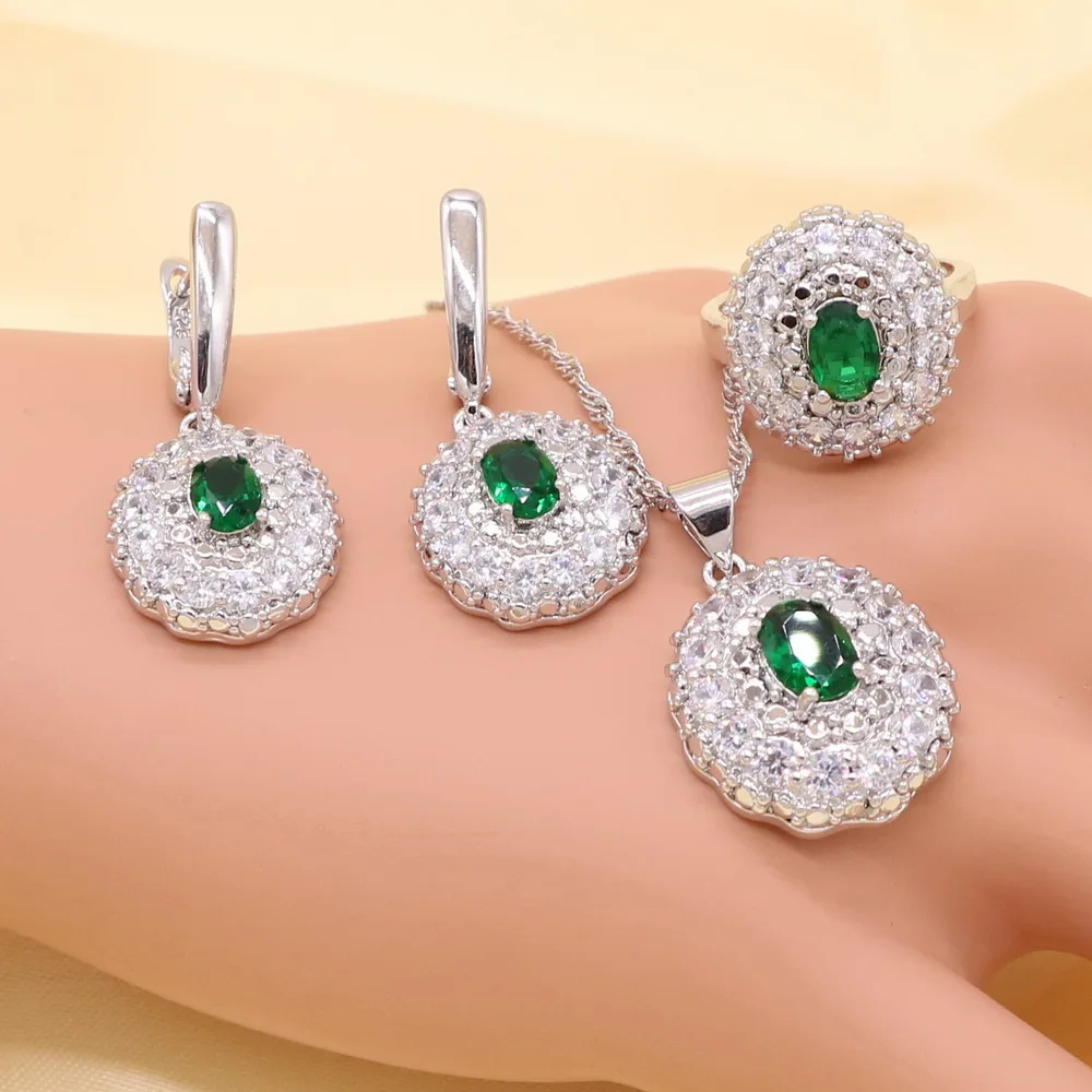 Женский комплект из колье серёг кольца и браслета|Ювелирные наборы| |