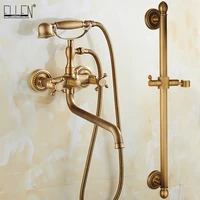 bathroom bath shower faucets set bathtub faucet water mixer crane tap antique bronze finished with hand shower el741