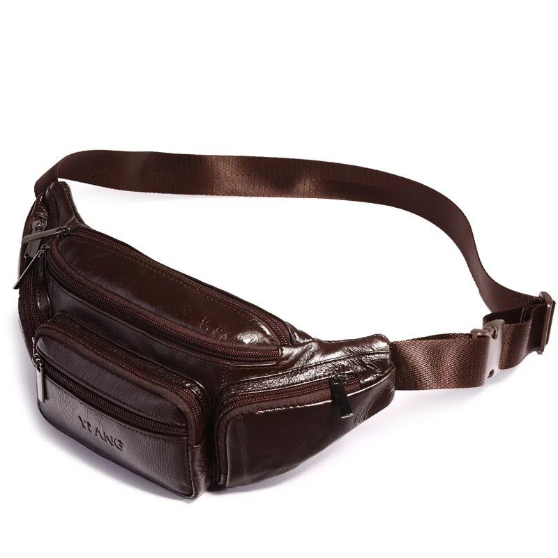 Поясная Сумка из натуральной воловьей кожи для мужчин забавная Мужская