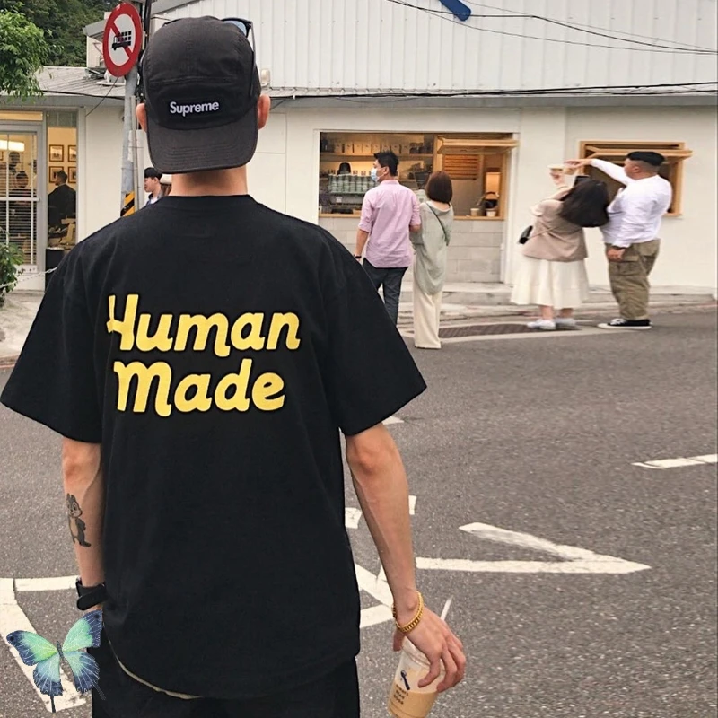 

Human Made T-shirt Milk Tea Cola Print Couple Dress T Shirt Humanmade Tops