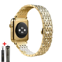 luxury diamond strap for apple watch band 40mm 38mm 654321 iwatch band 40 mm 38 mm 42mm 44mm stainless steel bracelet