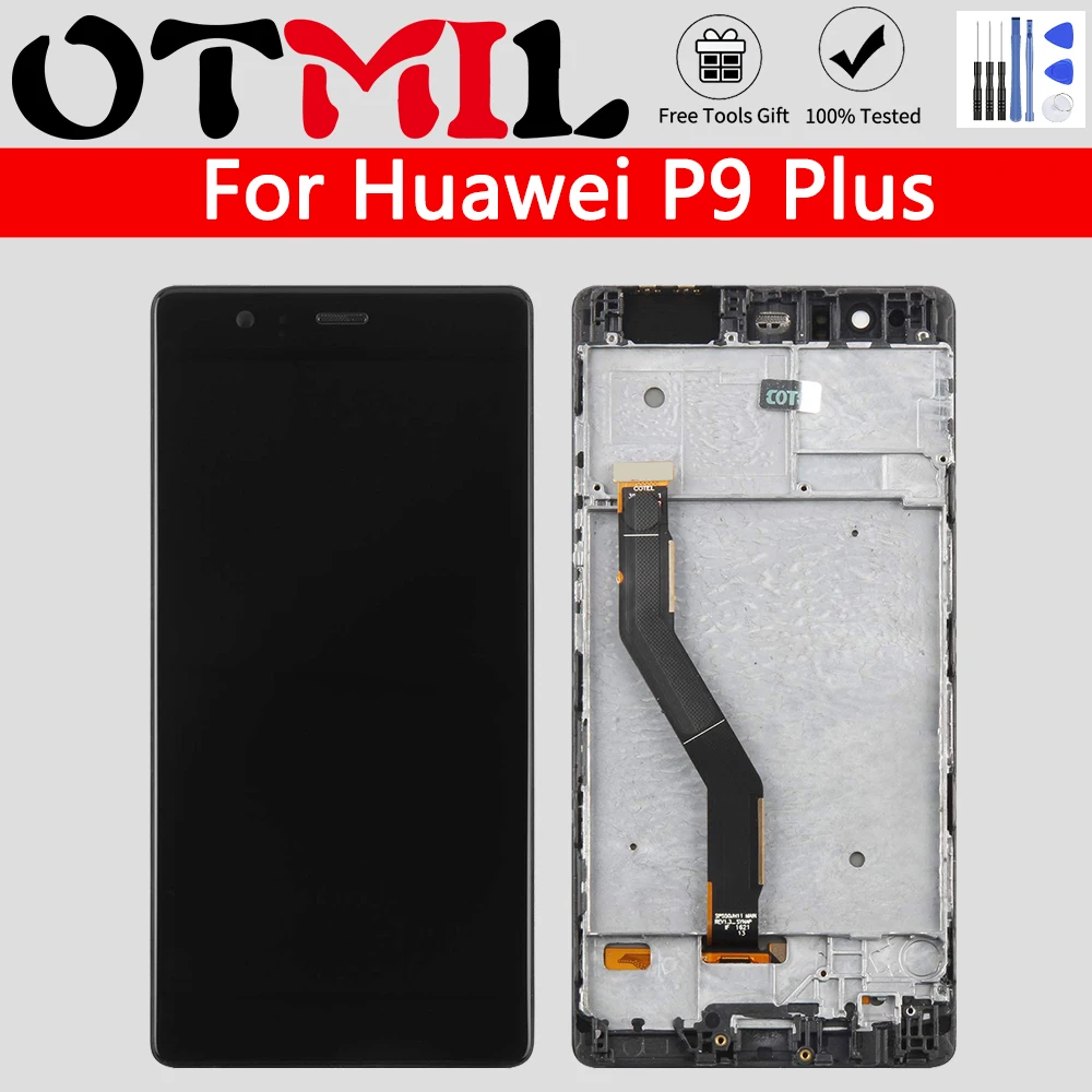 

ЖК-дисплей AMOLED 5,5 дюйма для Huawei P9 Plus, сенсорный экран с рамкой и дигитайзером, сенсорная панель в сборе для HUAWEI P9 Plus, сменный ЖК-дисплей