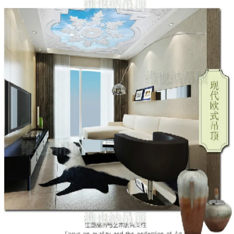 Европейский заказ 3D обои для потолка штукатурка имитация Зенит Современная