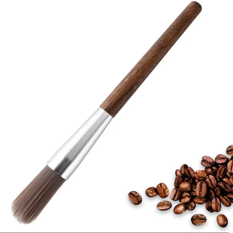 

Coffee Grinder Machine Cleaning Brush Bristles Dusting Brushes with Wooden Handle Cleaner Tool for Barista Kitchen