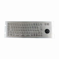 rugged waterproof industrial computer keyboard with 25mm diameter integrated trackball for uav ground console