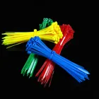 Самоблокирующиеся Нейлоновые кабельные стяжки, разноцветные пластиковые застежки-молнии, 18 фунтов, прочные обвязочные стяжки для проводов, аксессуары для проводов 3*100 мм, 100 шт.