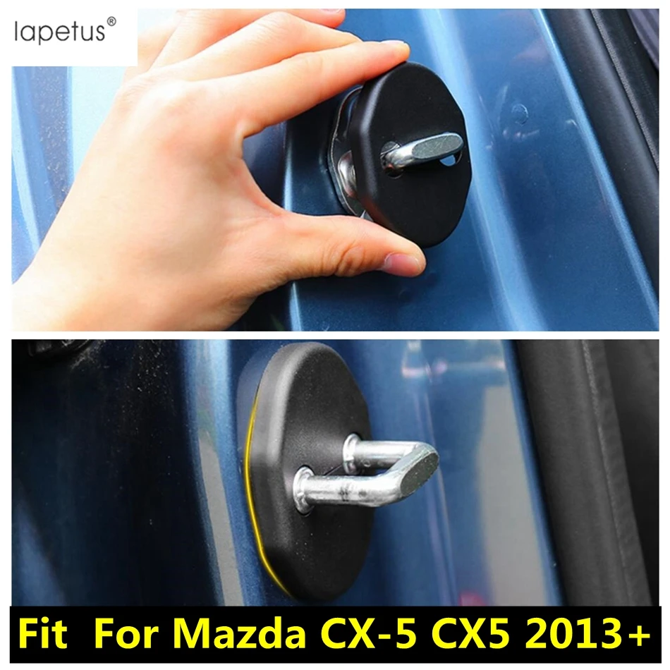 

Lapetus Accessories Fit For Mazda CX-5 CX5 2013 - 2021 Car Door Lock Buckle Plastic Protective Cover Kit