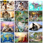 Полноразмернаякруглая Алмазная вышивка, индейцы, Бабочка, леопард, тигры, леди, 5D алмазная Бриллиантовая фотография, декоративный подарок