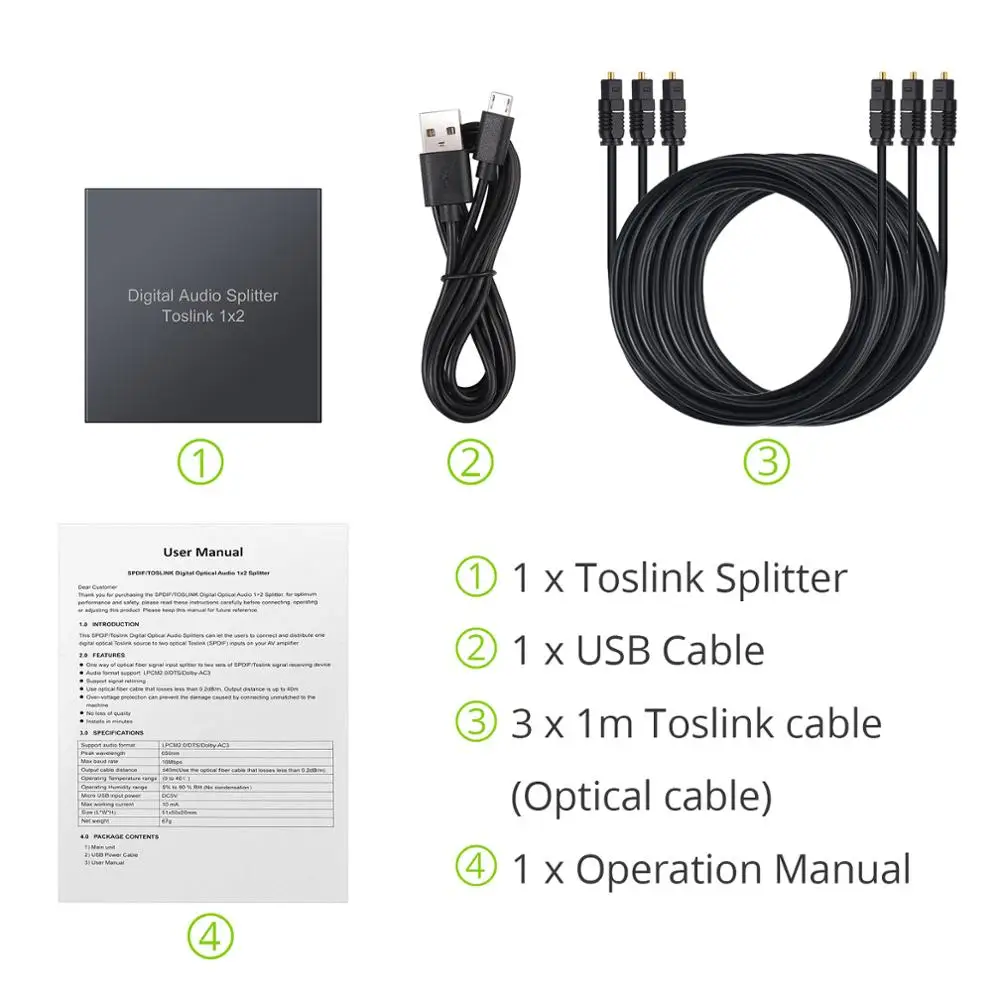 Neoteck алюминиевый сплав 2 порта SPDIF Toslink оптический цифровой аудио сплиттер 1x2 1 в