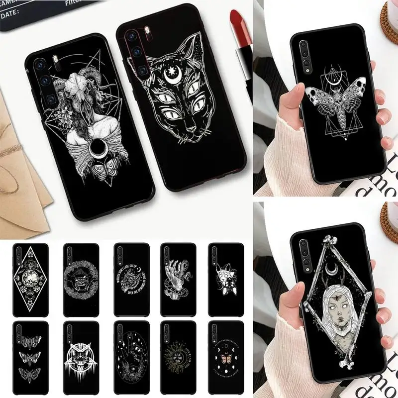 

Mysterium gothic fantasy artprint Phone Case For Huawei P20 P30 P10 plus P8 lite P9 lite Back Coque for Y62019 Mate20lite Cover