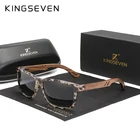 Мужские солнцезащитные очки с усиленными петлями KINGSEVEN, черные солнцезащитные очки ручной работы с деревянными дужками и поляризованными линзами, модель W5508, 2019