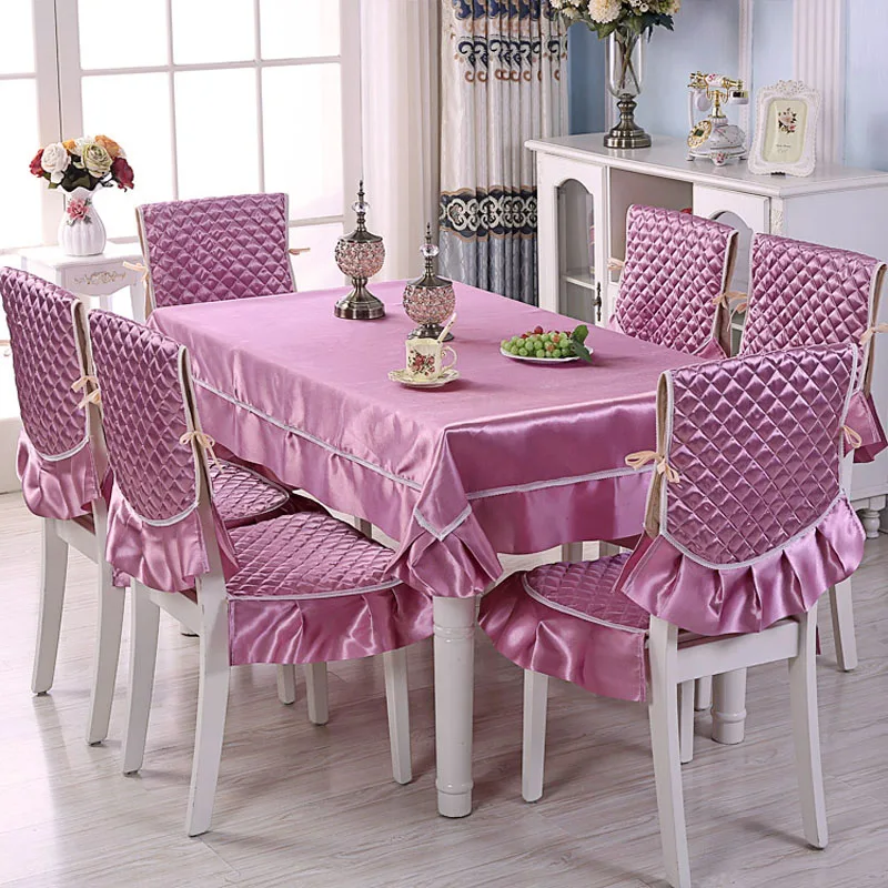 

New Pastoral Style Rectangular Tablecloth with Chair Covers 130*180/150*200 cm Table cloth for Wedding Dining Table Cover nappe
