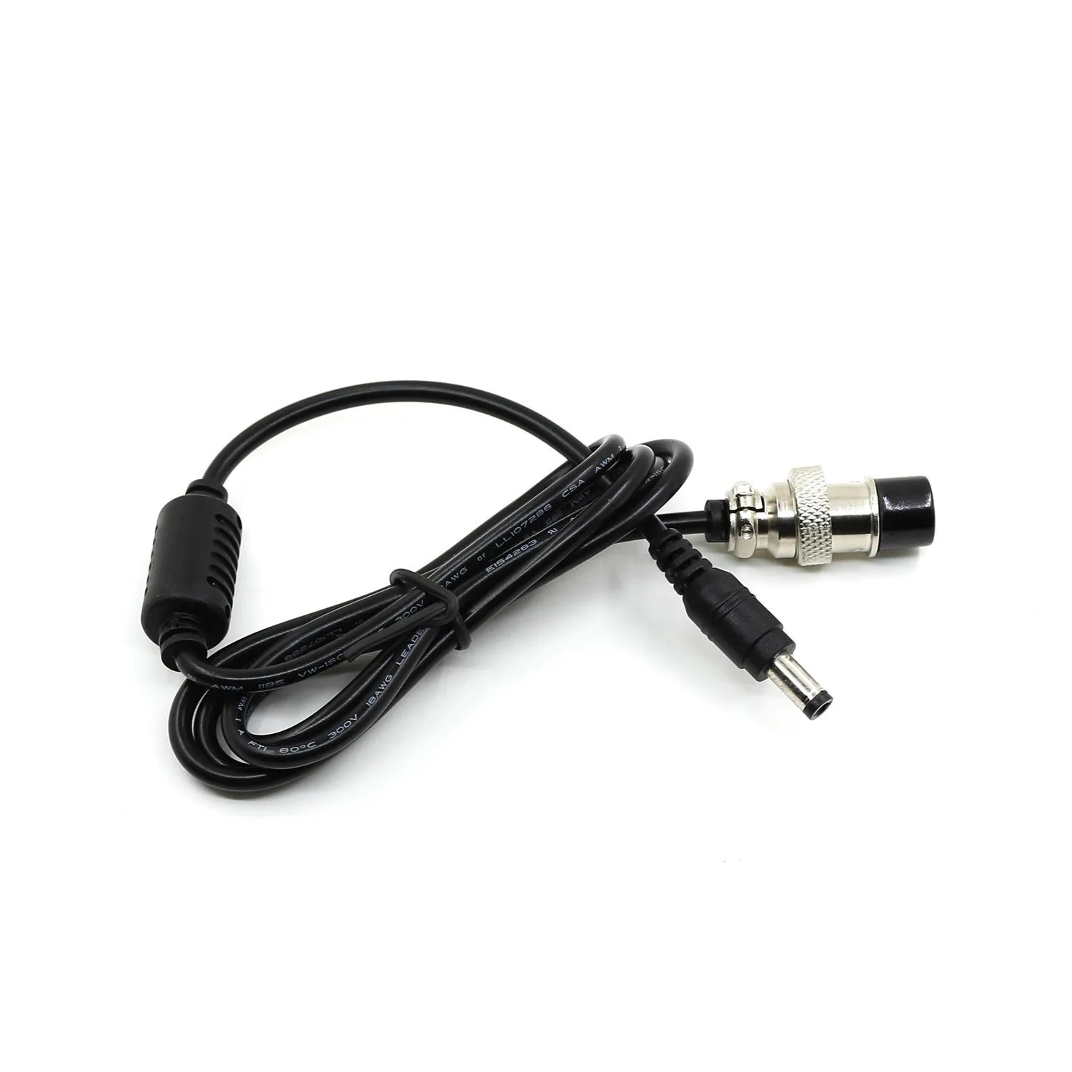 1 2 м GX16 2-контактный до 5 5*2 мм и черный кабель питания постоянного тока для