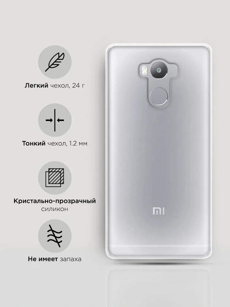 Силиконовый прозрачный чехол для Xiaomi Redmi 4 Pro защитный тонкий мягкий