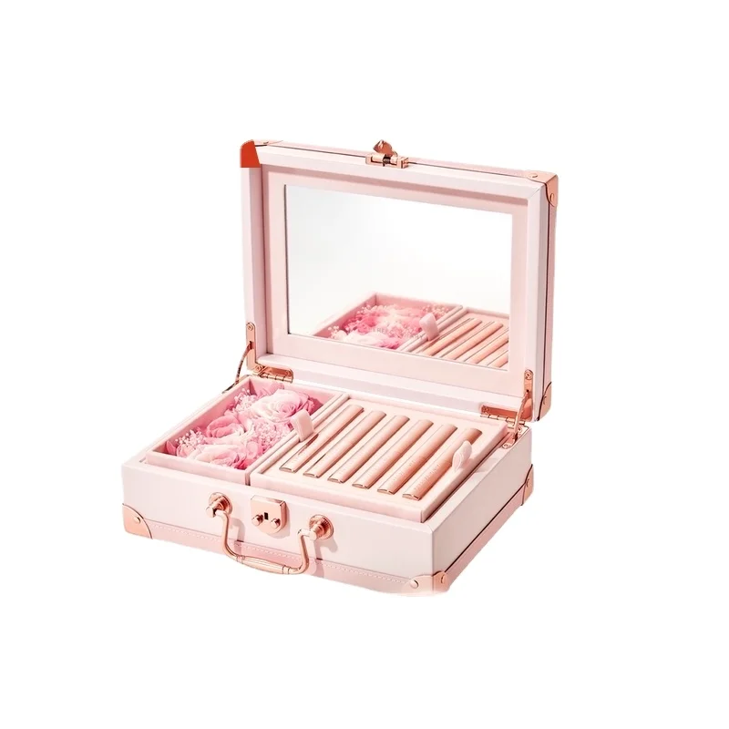 

TT идеальный дневник маленькая губная помада на шпильке кожаный чехол коробка Подарочная коробка матовая губная помада стойкий косметическ...