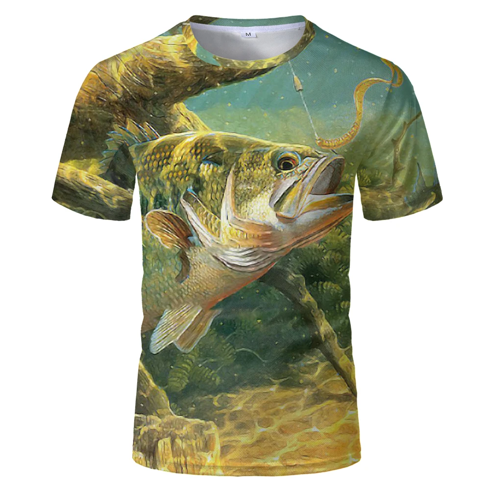 Горячая продажа Забавный троповые рыбы футболка для мужчин модная 3D с коротким