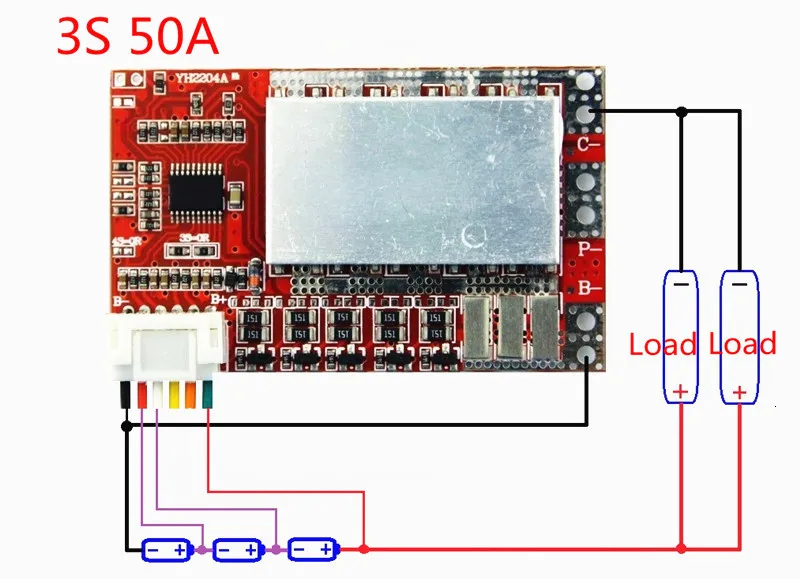 3S 30A/40A/50A/60A/100A BMS плата с балансом/для 18650 литий-ионный аккумулятор Защитная плата