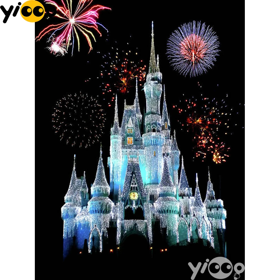 

Full Square/Round Drill Diamond Painting Cross Stitch Embroidery Fantasy Castle Rhinestone Mosaic Home Decor Gift AX2057