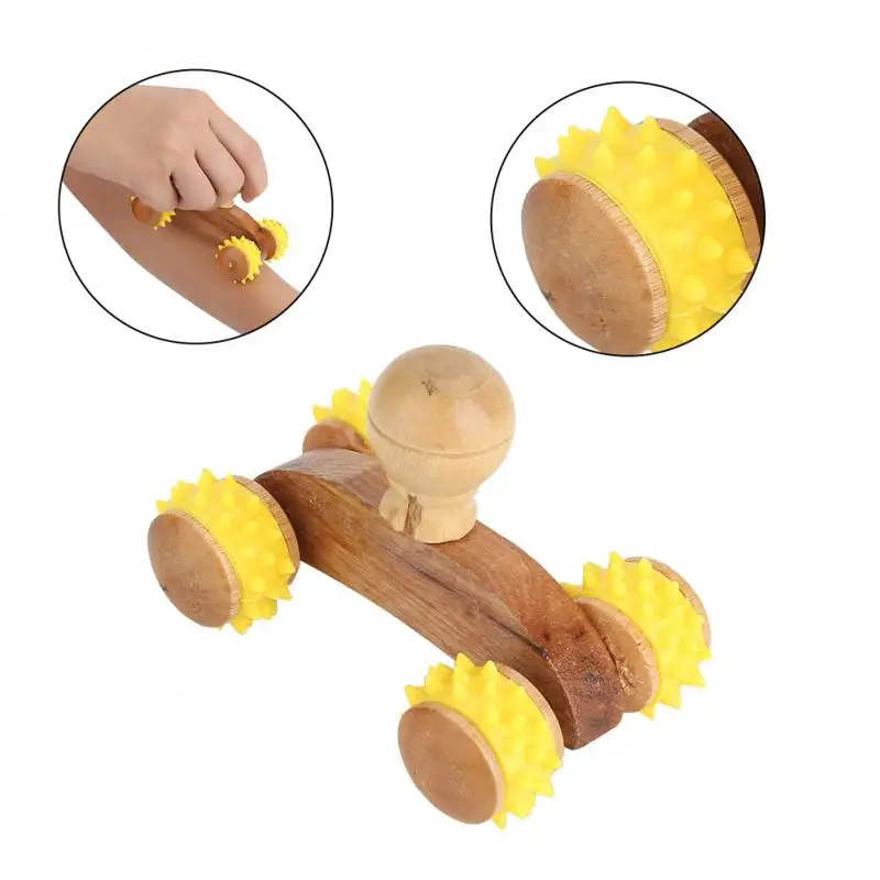 

Wooden Roller Massager Muscle Trigger Point Cellulite Fat Removal Scraping Reflexology Abdomen Full Body Stress Relief Massager