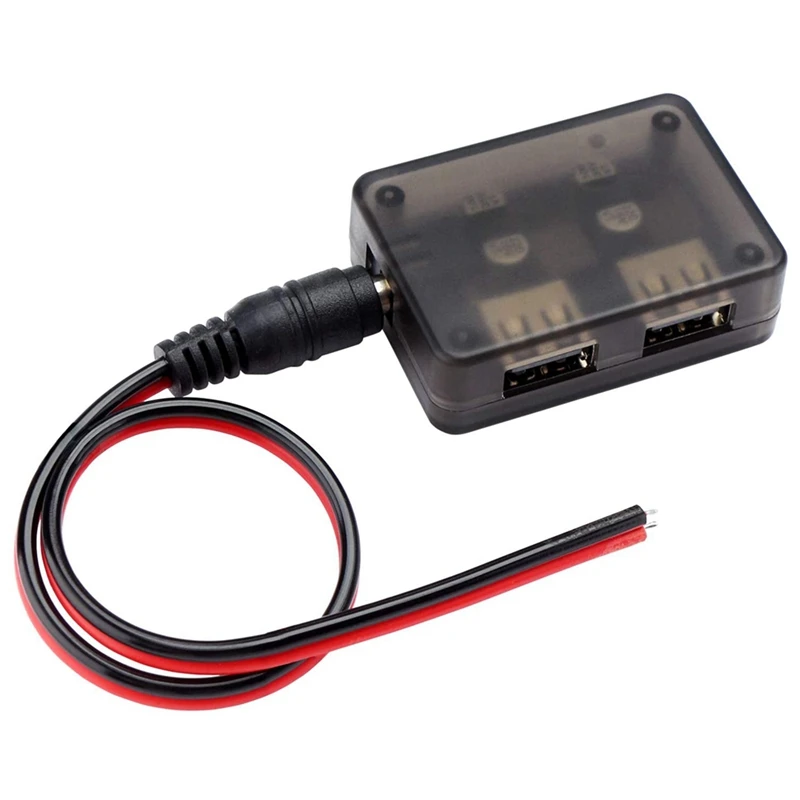 12V на 5V DC USB Buck Converter Dual Port Fast Charger Board Адаптер питания автомобиля DC-DC 6-30V 24V ВКЛ.