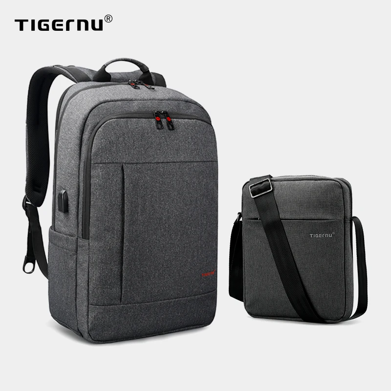 Вместительный рюкзак Tigernu с USB зарядкой Набор сумок|Мужские рюкзаки| |