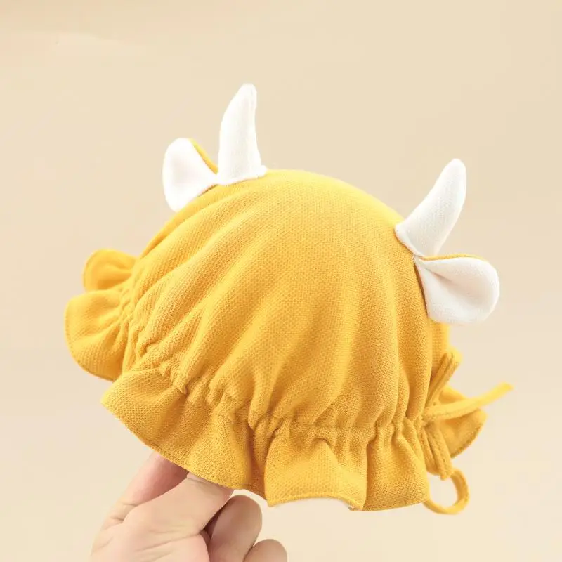 

TONSEN, милая шапка для девочек в стиле принцессы, фетальная шапка на осень и зиму, плюшевая детская Панама, шапки с хлопковым шнурком
