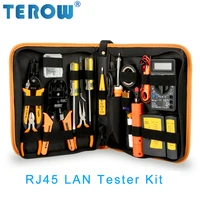 fast shipping 17 pcsset lan tester rj45 network repair tool kit network cable tracker plier crimp crimper plug clamp pc