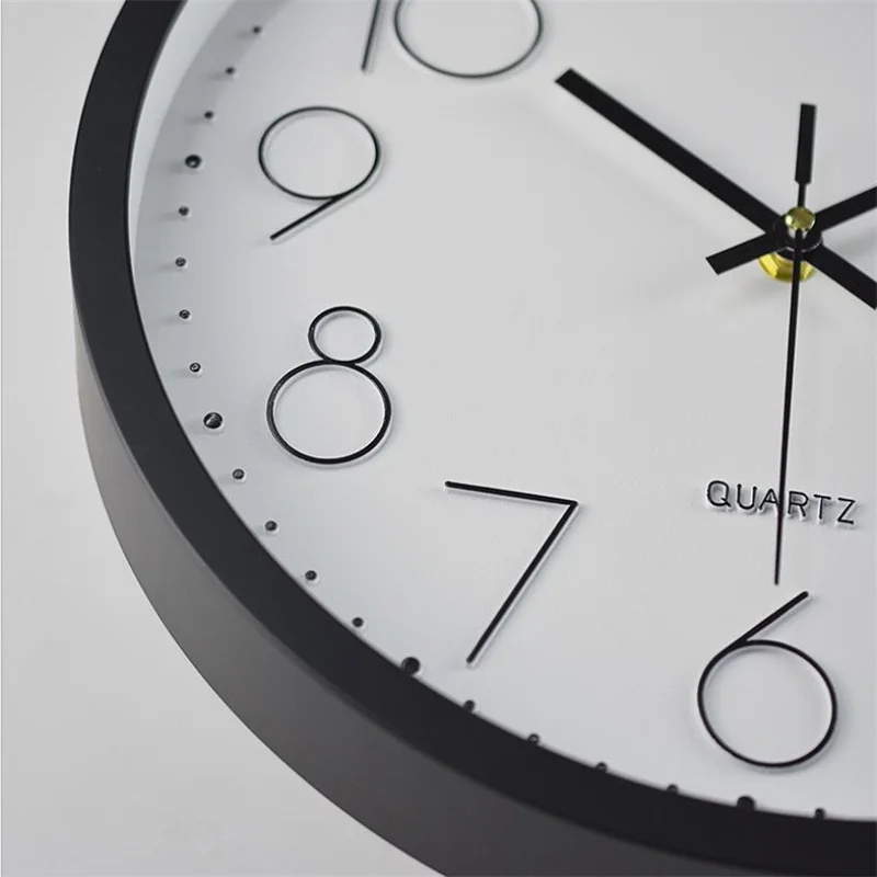Пластиковые бесшумные настенные часы современный дизайн креативные гостиная 3D