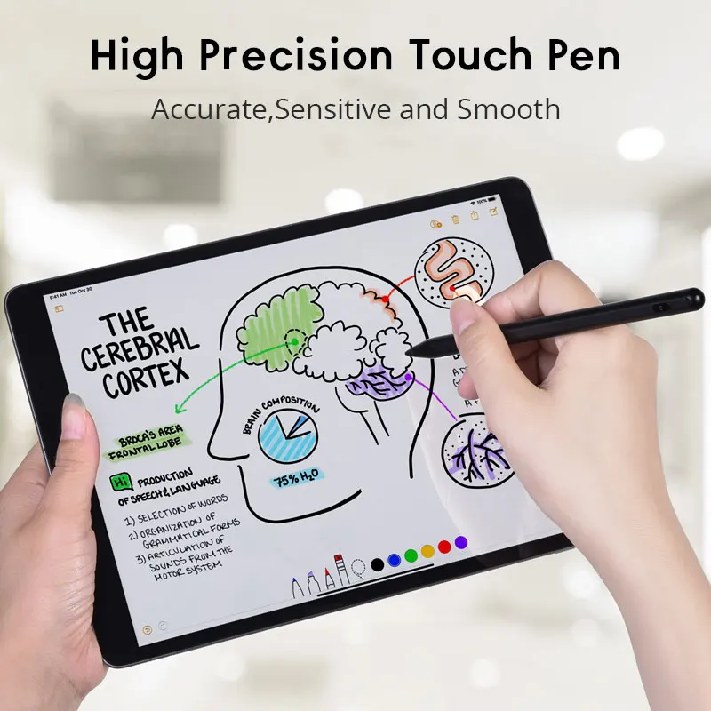 Активный стилус, стилус для Apple iPad Pro 11, 12,9, 10,5, 9,7, мини, воздушный, умный, ёмкостный карандаш для iPhone, huawei, iOS, Android