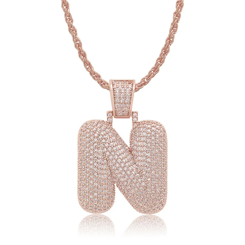 Женское Ожерелье с буквами из Кубического циркония золотого и серебряного цвета